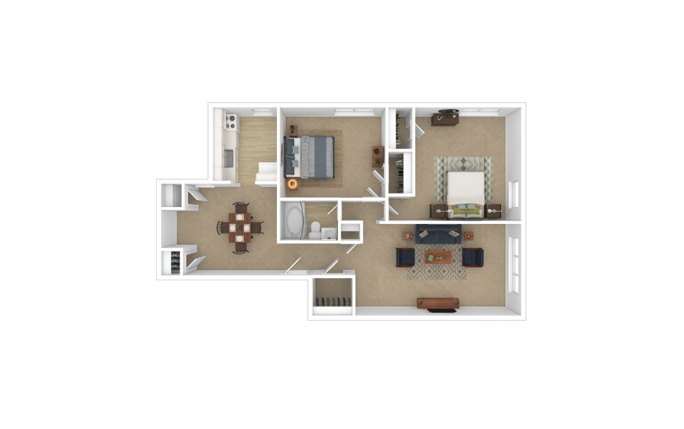 Floor plan of a 2 bedroom apartment at Fairview Arms Apartments in Philadelphia, PA Floor plan of a 2 bedroom apartment at Fairview Arms Apartments in Philadelphia, PA